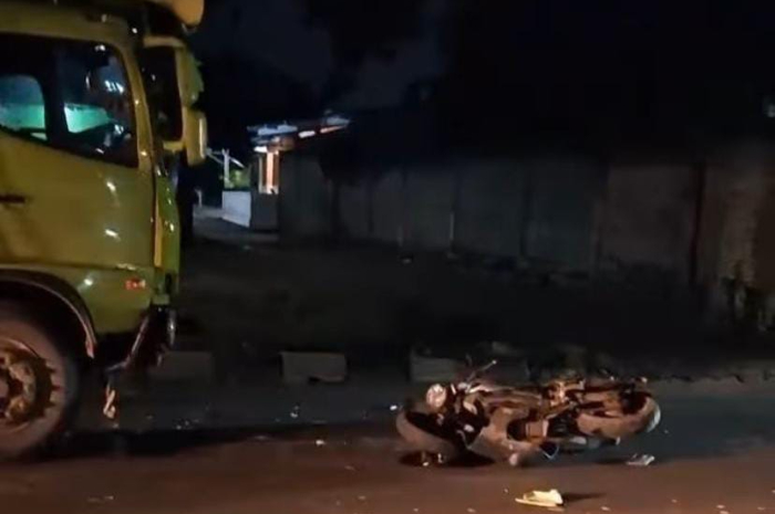 Potongan layar video pasca kecelakaan lalu lintas di Cileungsi.
