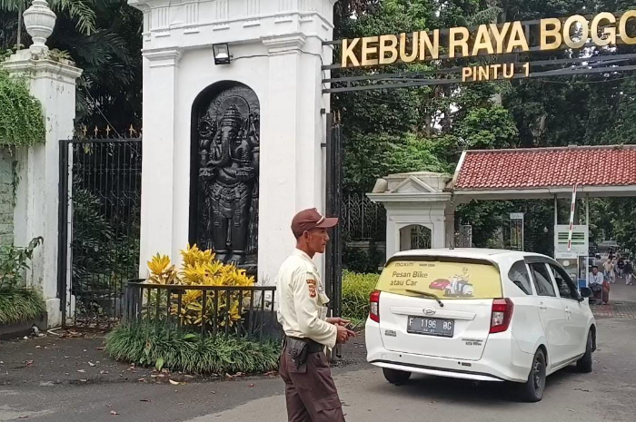 Salah satu satpam yang jadi korban pemukulan di Kebun Raya Bogor.