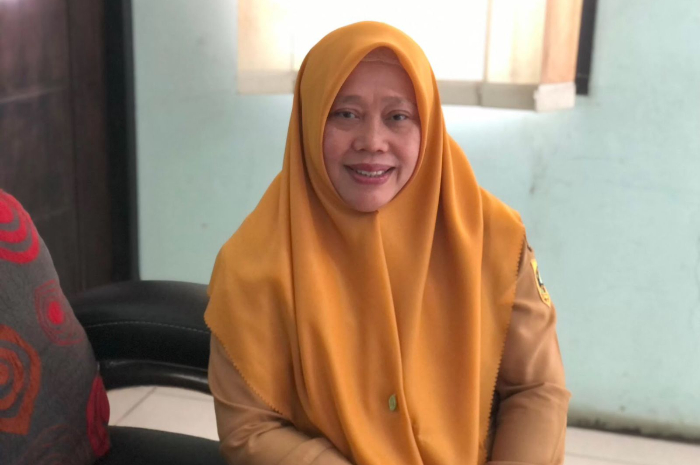 Kepala Bidang SD Dinas Pendidikan Kabupaten Bogor, Susilawati saat dimintai keterangan.