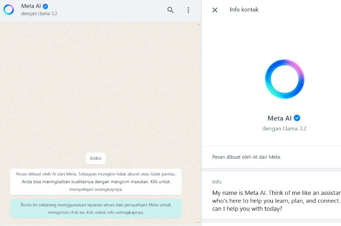 Cara menggunakan dan manfaat Meta AI di WhatsApp.