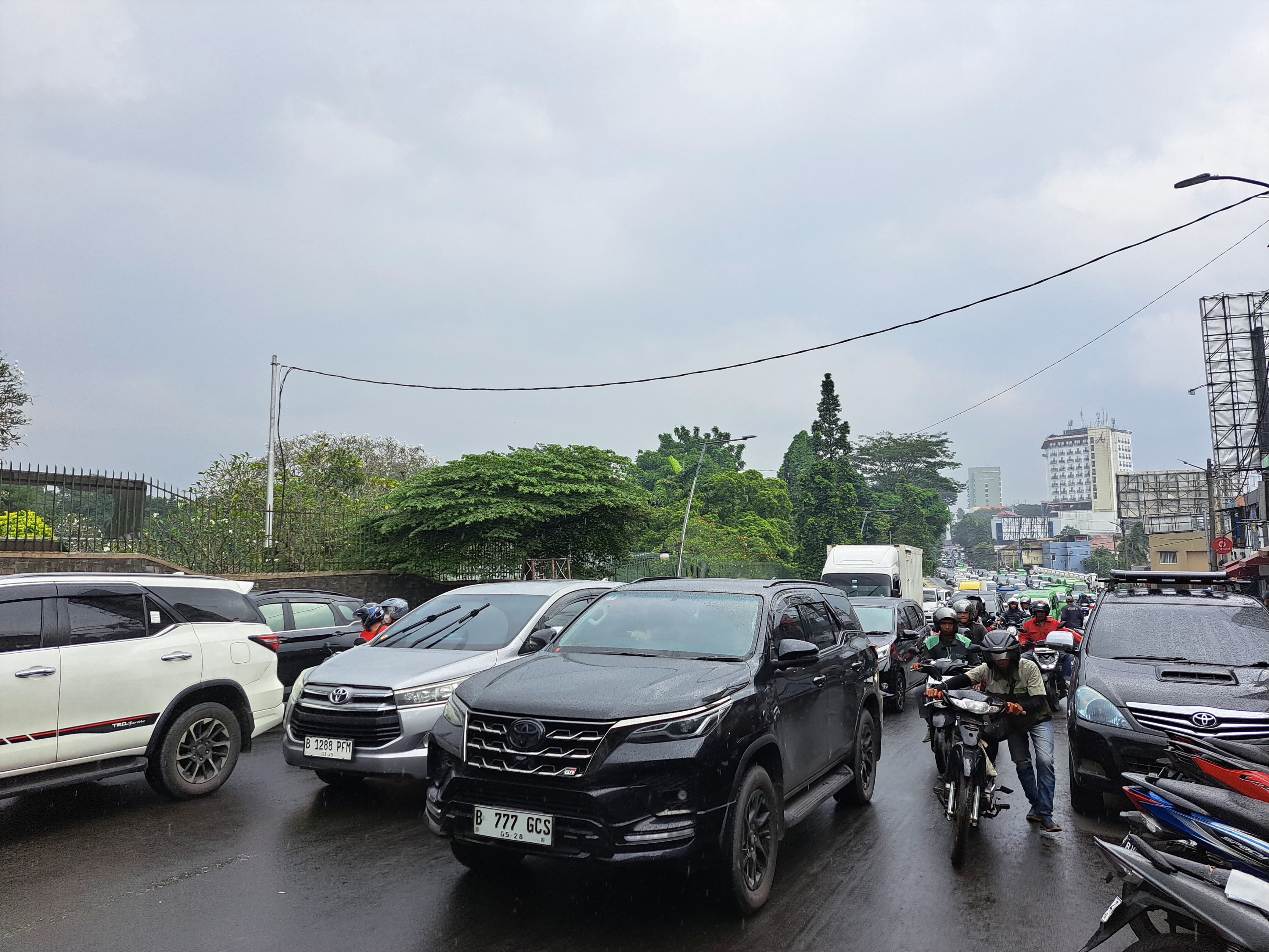 Macet panjang di Jalan Otista Kota Bogor di libur Natal tahun ini.