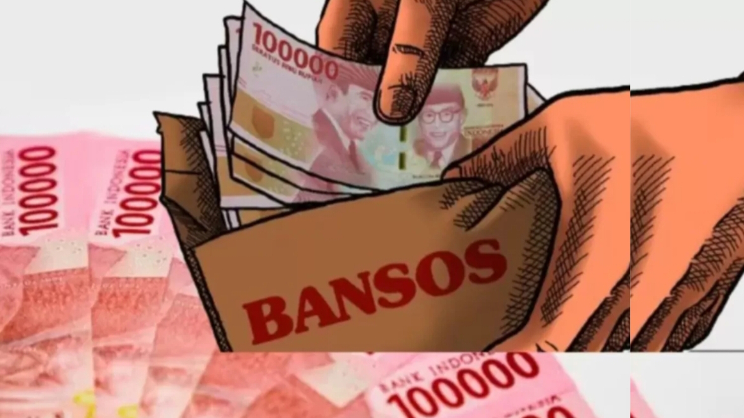 Ilustrasi penyaluran dana bantuan sosial untuk penerima manfaat.