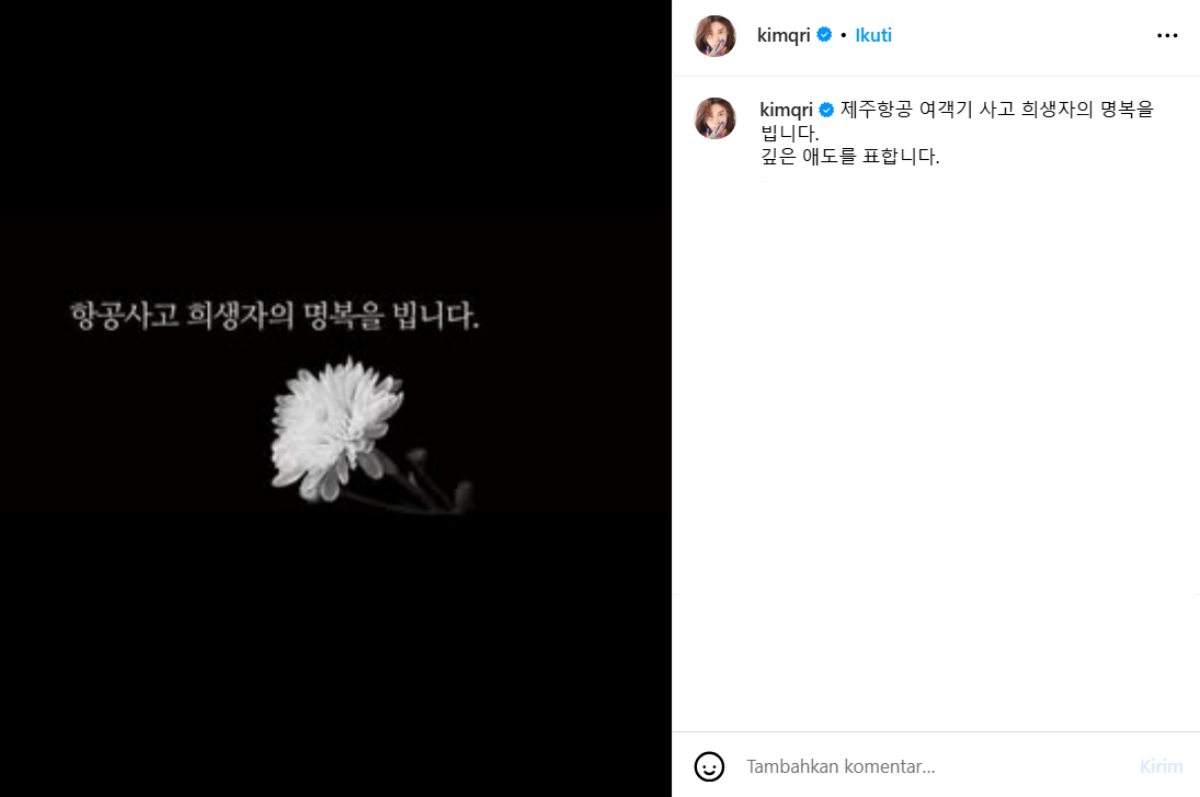 Unggahan Kim Gyuri di Instagram.