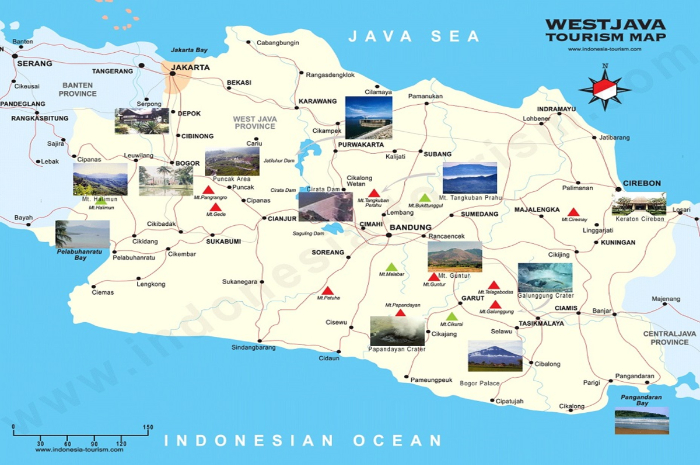 Peta Provinsi Jawa Barat.