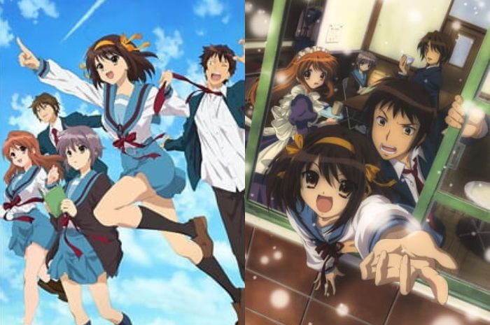Jika kamu suka Dandadan, kamu harus nonton Suzumiya Haruhi no Yuuutsu! Anime penuh misteri dan kejutan dengan komedi tidak habis-habis.