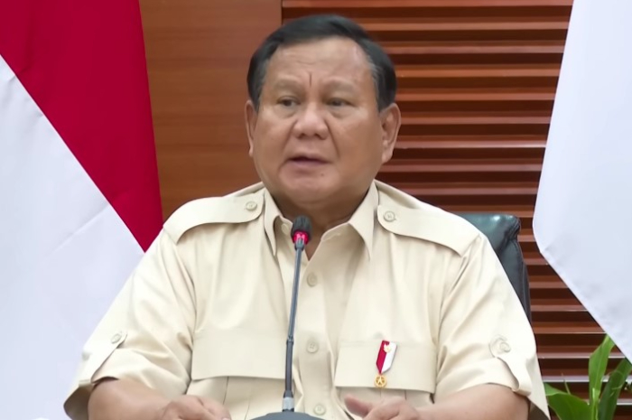 Presiden Prabowo Subianto saat konferensi pers di kantor Kementerian Keuangan, Selasa (31/12/2024).