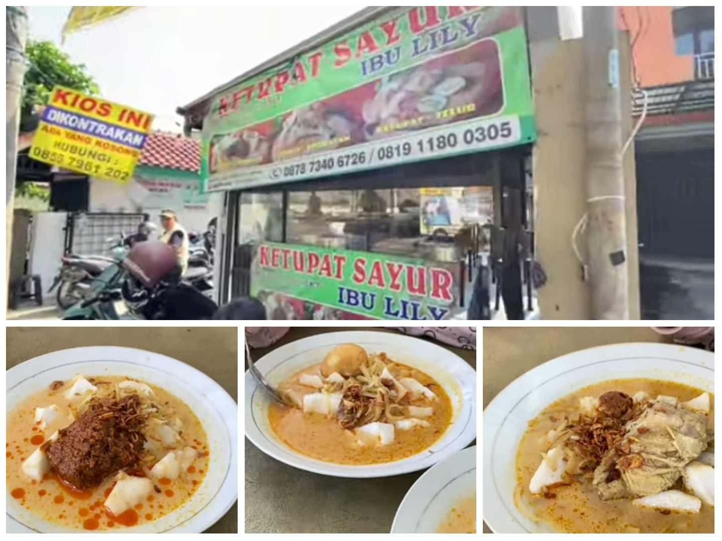 Menu Sarapan Ketupat Sayur Ibu Lily.