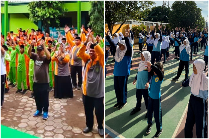 Sejumlah sekolah mulai melaksanakan Senam Anak Indonesia Hebat.