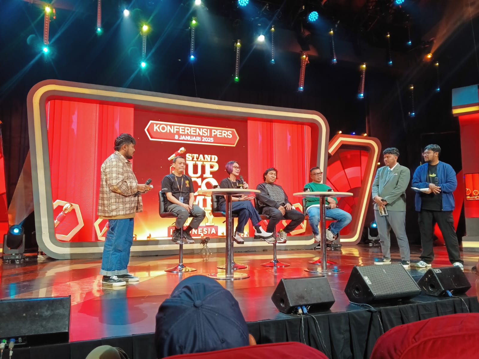 Konferensi Pers Standy Up Comedy Indonesia di Gedung Pusat Perfilman Usmar Ismail, Rabu (8/1/2025).