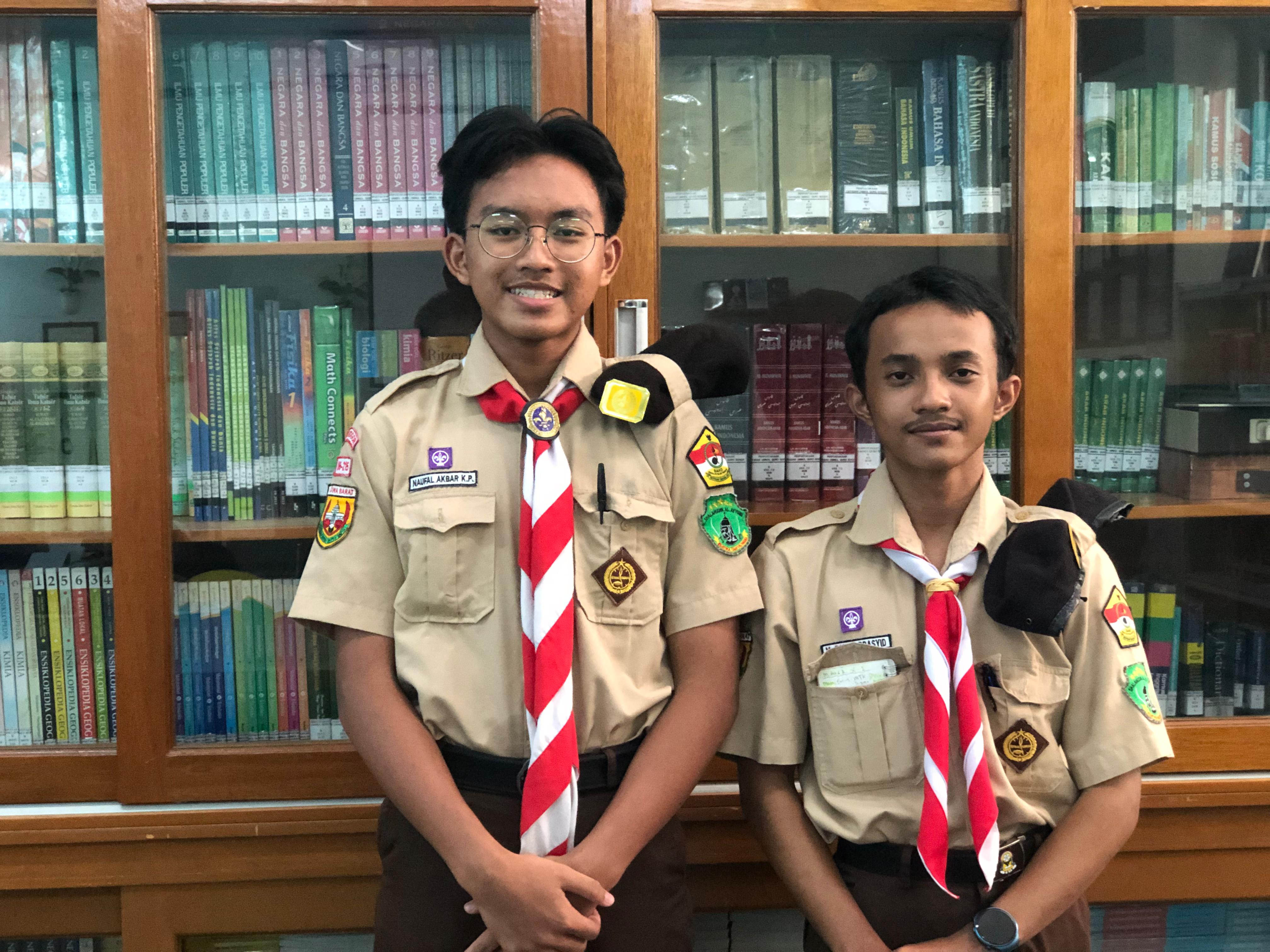 Naufal Akbar Kusuma Perdana (kiri) Muhammad Fahd Arrasyd (kanan) dua orang siswa yang berhasil memboyong tiga medali emas di ajang ONY 2024.