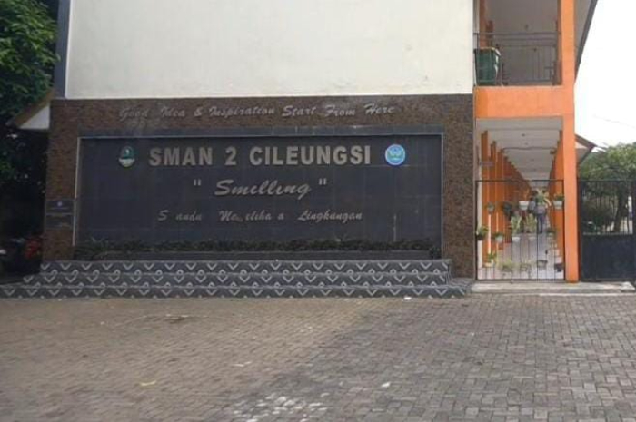 Suasana gedung SMAN 2 Cileungsi, Kabupaten Bogor.