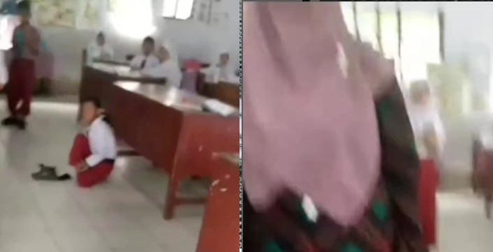 Video siswa SD di Medan duduk di lantai viral di media sosial
