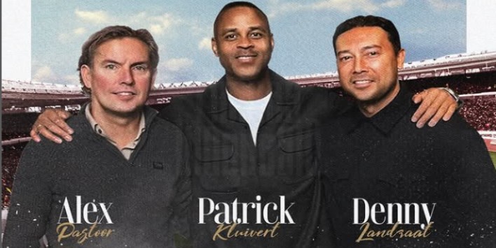 Patrick Kluivert bersama Ales Pastoor dan Denny Landzaat
