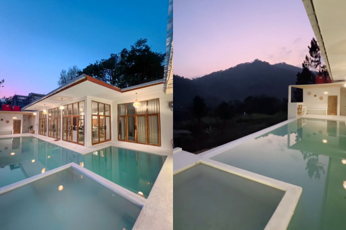 Suasana Villa Mountainside Cabin di Sentul Bogor.
