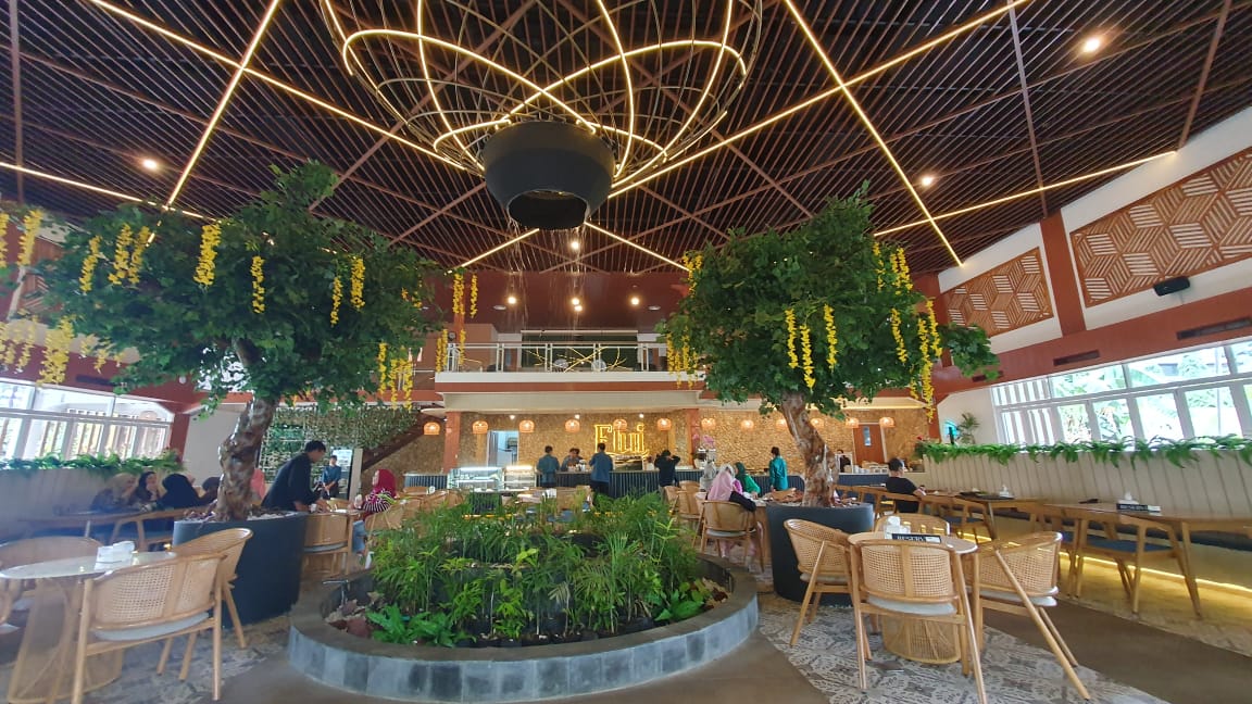 Suasana Resto Flui Bogor di Jalan Bina Marga 1 Kota Bogor.