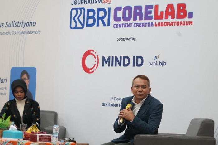 CEO Promedia Agus Sulistriyono saat menjadi pembicara dalam acara BRI CoreLab di UIN Raden Fatah Palembang, pada 17 Desember 2024 lalu.