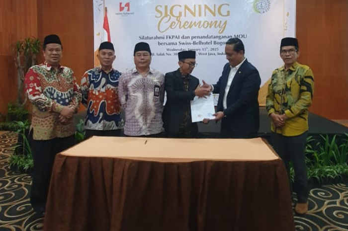 Penandatanganan MoU antara Swiss-Belhotel dan FKPAI di Skyline Ballroom Swiss-Belhotel Bogor Rabu (15/1/2025)