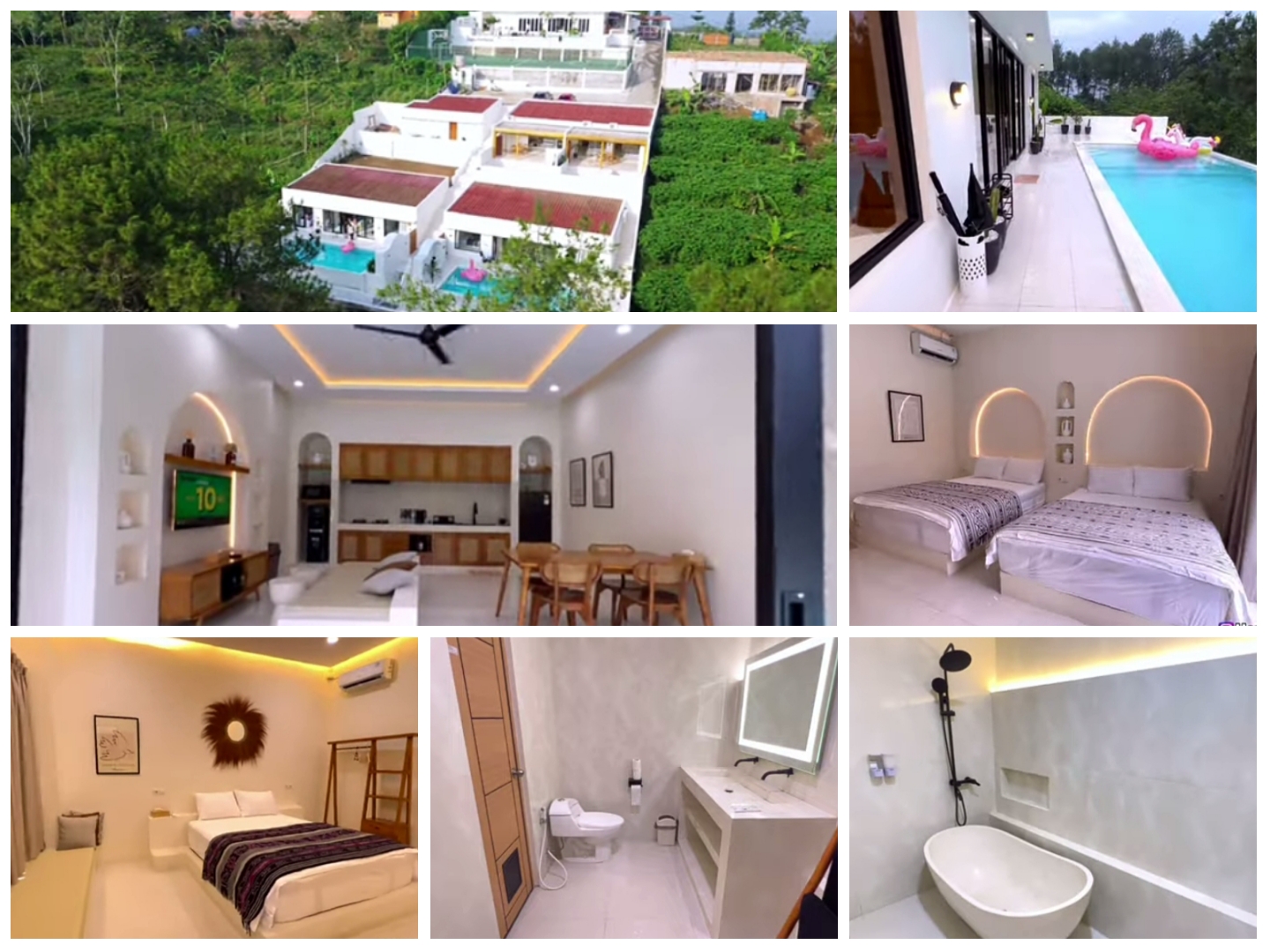 Pesona Villa Batur Bogor yang Berkonsep Santorini.