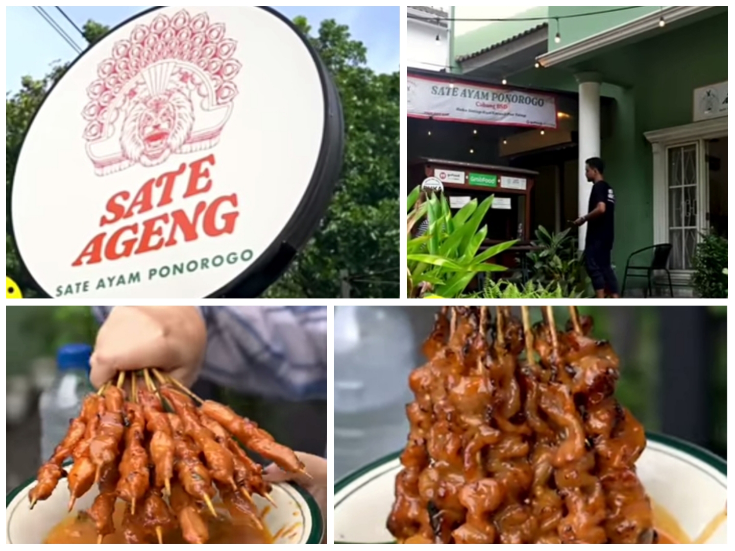 Tampilan Sate Ageng, kuliner khas Ponorogo yang murmer.