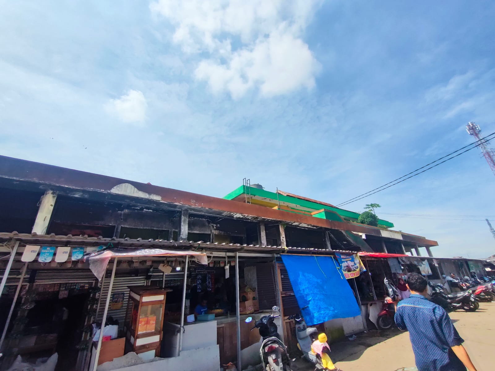 Kondisi terkini Pasar Leuwiliang, Kabupaten Bogor.