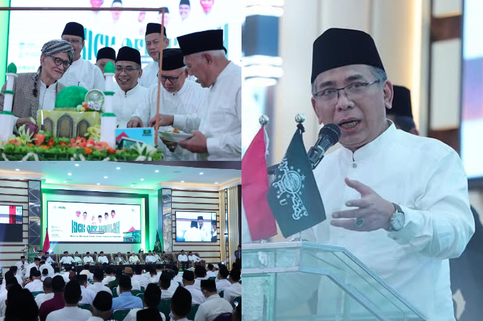 Kick Off rangkaian peringatan hari lahir ke-102 Nahdlatul Ulama di Gedung PWNU Jawa Timur, Kamis 16 Januari 2025.