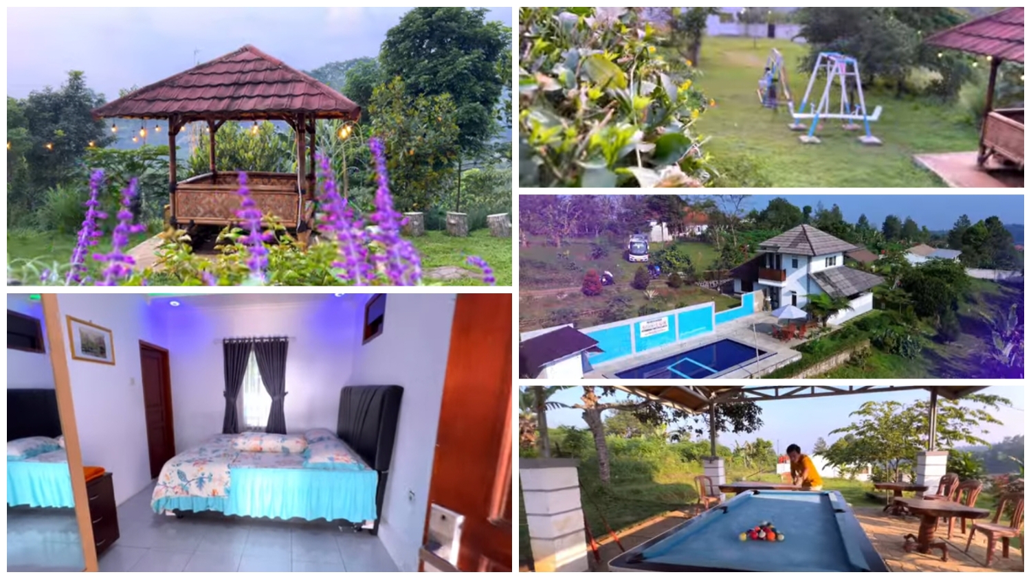Kawasan Villa Saung Kuta pilihan staycation di Megamendung Bogor.
