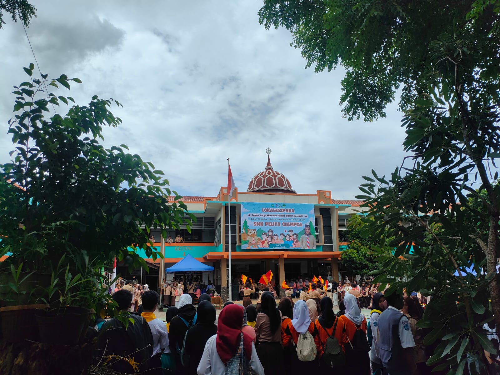 Ribuan siswa datangi acara Spekta 2025 SMK Pelita Ciampea, Bogor, Sabtu (18/1/2025).
