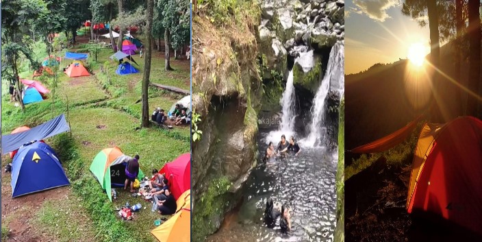 Camping murah meriah di Curug Ciampea yang bisa sepuasnya main air terjun