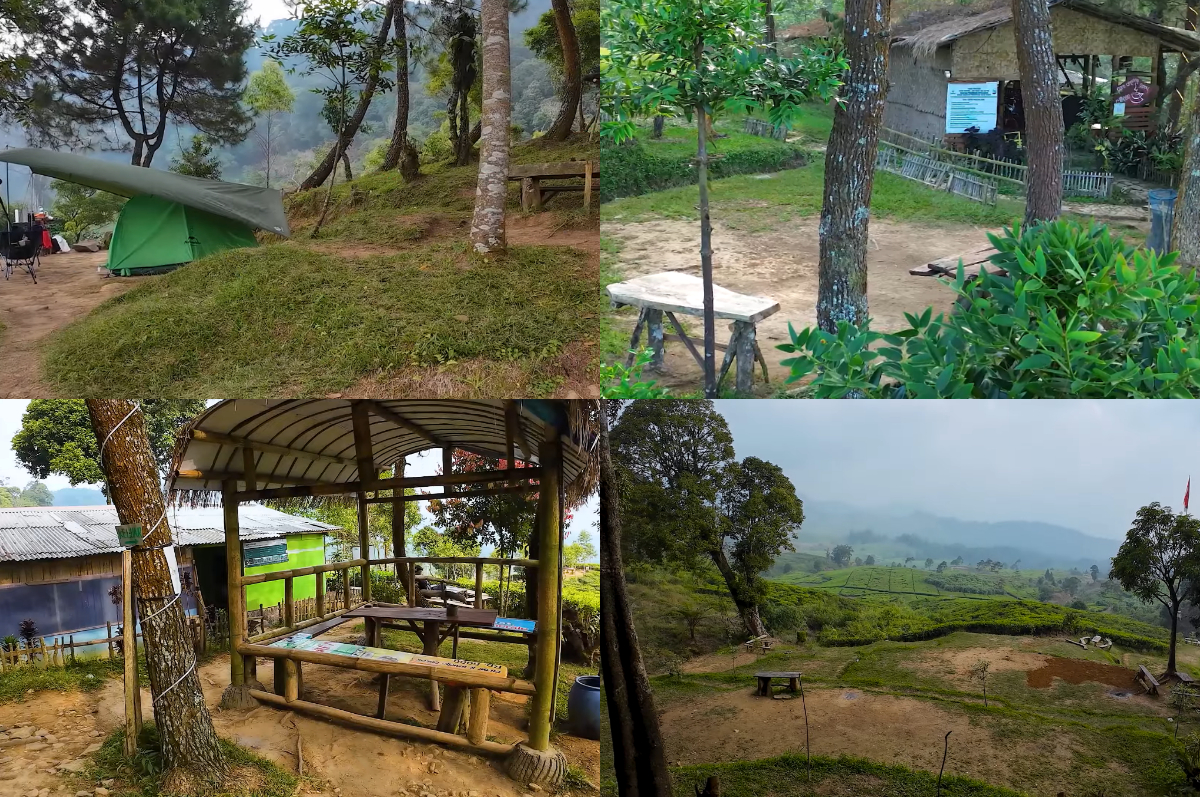 Suasana camping di Smart Camp Gunung Luhur di Puncak, Bogor.