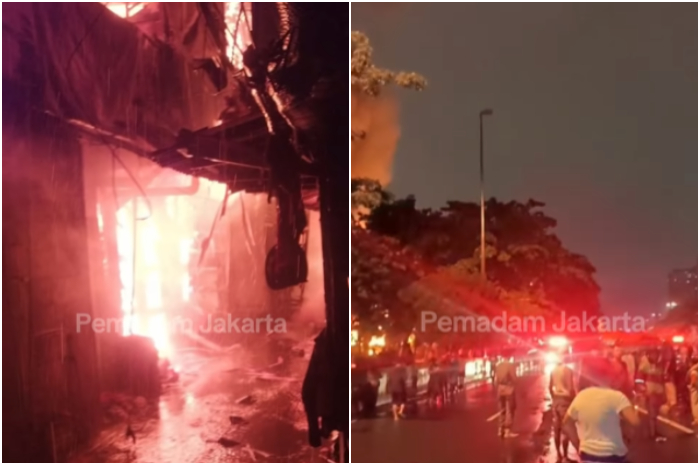 Kebakaran terjadi di  Kemayoran, Jakarta Pusat, Selasa (21/1/2025).