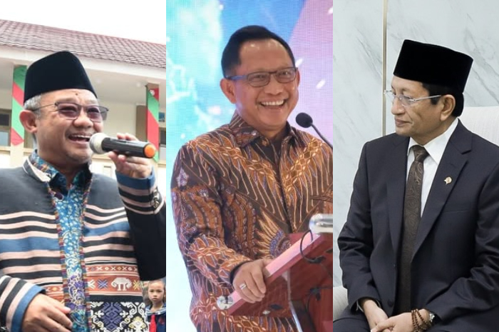 Menteri Pendidikan Dasar dan Menengah Abdul Mu&rsquo;ti, Menteri Dalam Negeri Muhammad Tito Karnavian dan Menteri Agama Nasaruddin Umar