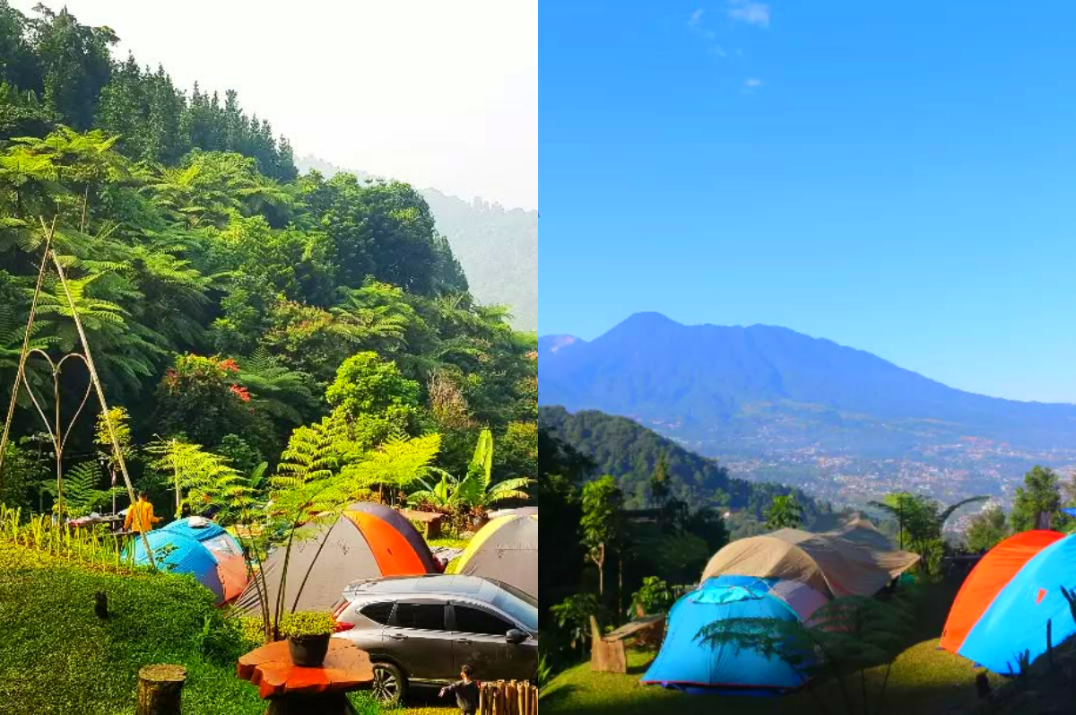 Suasana camping di Savana Camp Citamiang, Megamedung, Bogor.