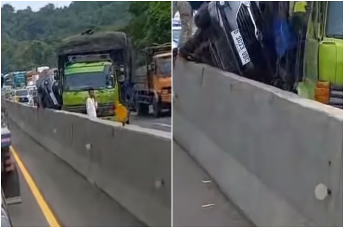 Kecelakaan terjadi di Tol Cipularang KM 80, Rabu (22/1/2025).