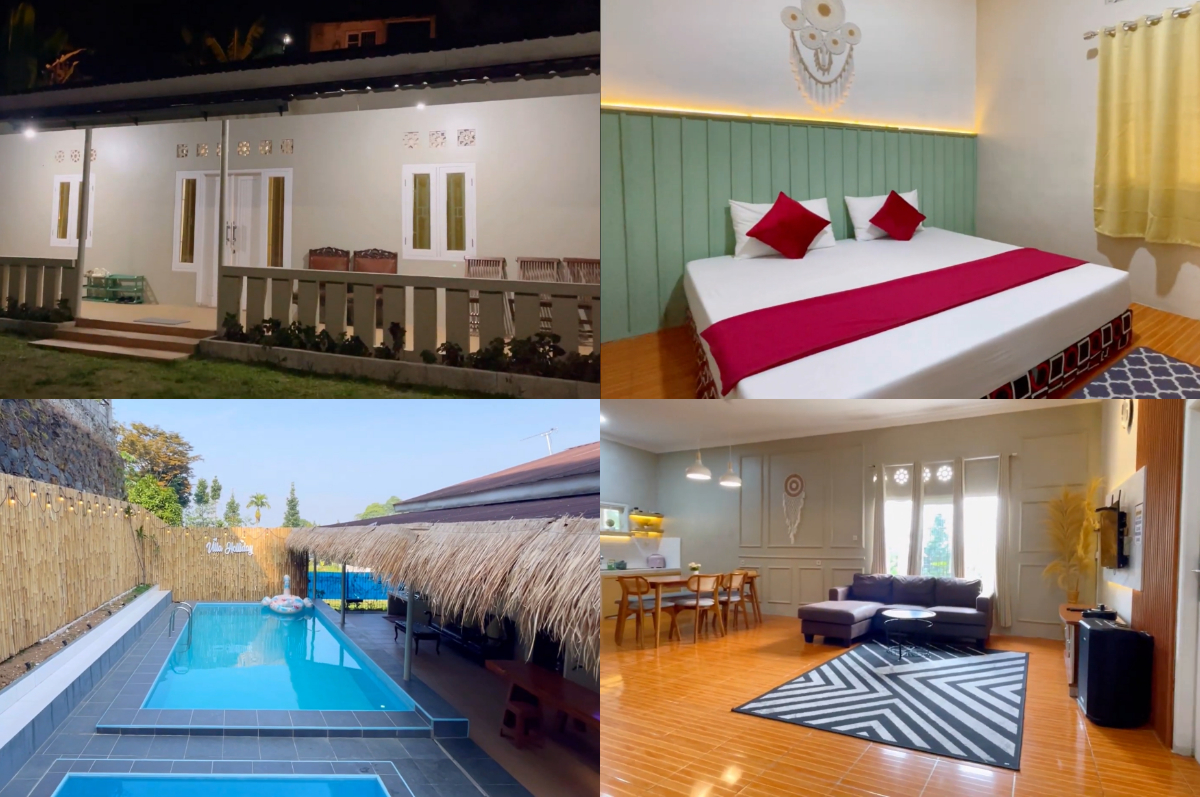 Villa Marsha di Bogor interiornya dibikin instagramable banget.