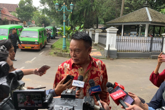TB Hasanuddin saat hadir di perayaan ulang tahun ke-78 Megawati Soekarnoputri di Istana Batu Tulis Kota Bogor, Kamis (23/1/2025).