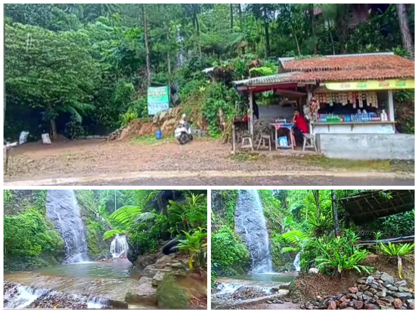 Suasana Curug Mekar Bogor yang adem dan memanjakan mata.