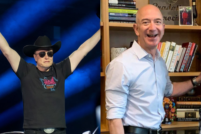 Elon Musk dan Jeff Bezos tetap mendominasi posisi teratas dengan kekayaan lebih dari USD 200 miliar.