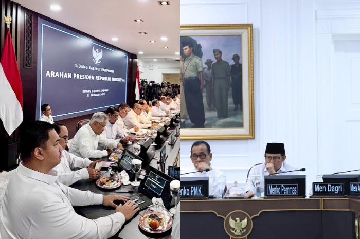Menteri Koordinator Bidang Pembangunan Manusia dan Kebudayaan, Pratikno saat mengikuti rapat.