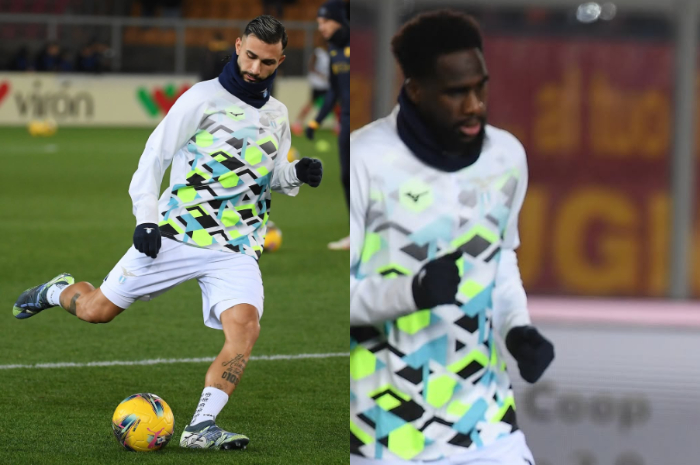 Para pemain Lazio saat berlatih.