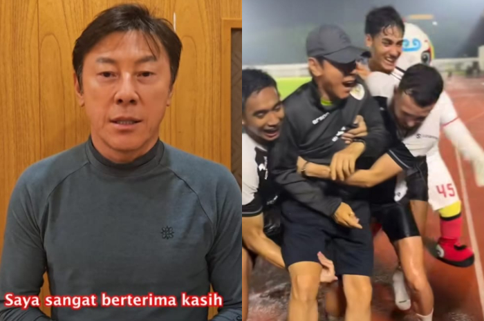 Shin Tae-yong saat menyampaikan salam perpisahan melalui media sosialnya.