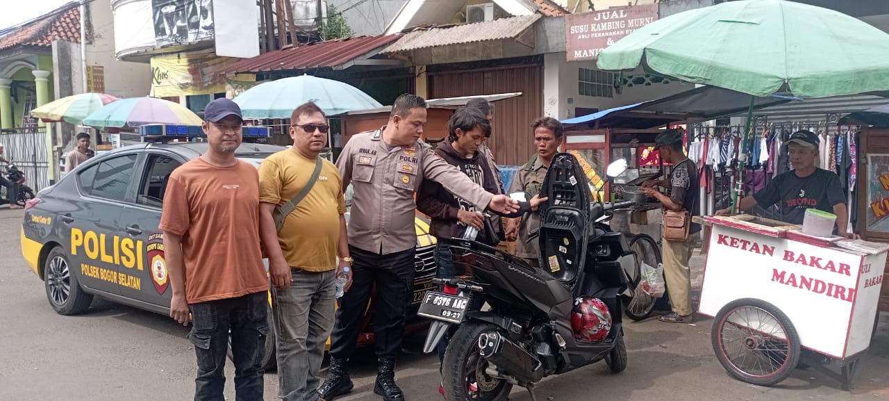 Pemuda yang sempat diamankan polisi akibat mengamuk di kawasan Empang, Bogor.