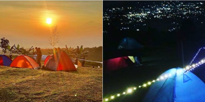 Suasana camping di Lembah Salak Curug Putri Pelangi