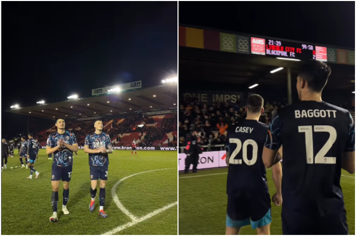 Elkan Baggott bersama klubnya Blackpool menang melawan Lincoln City Rabu (29/1/2025) dini hari WIB.