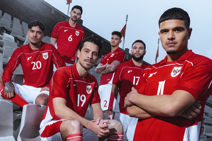 Para Pemain Timnas Indonesia dengan jersey baru.