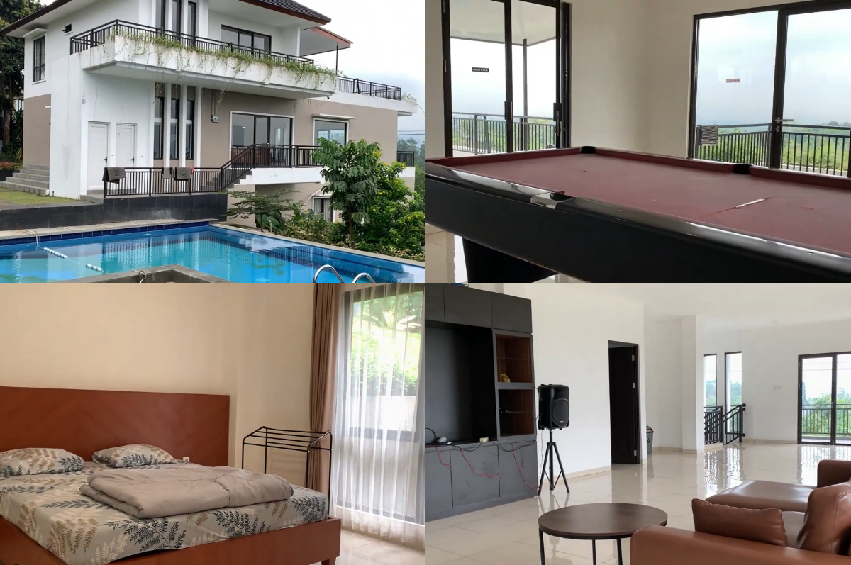 Villa Erin tawarkan fasilitas lengkap dan pemandangan alam yang menawan di kawasan Puncak, Bogor.