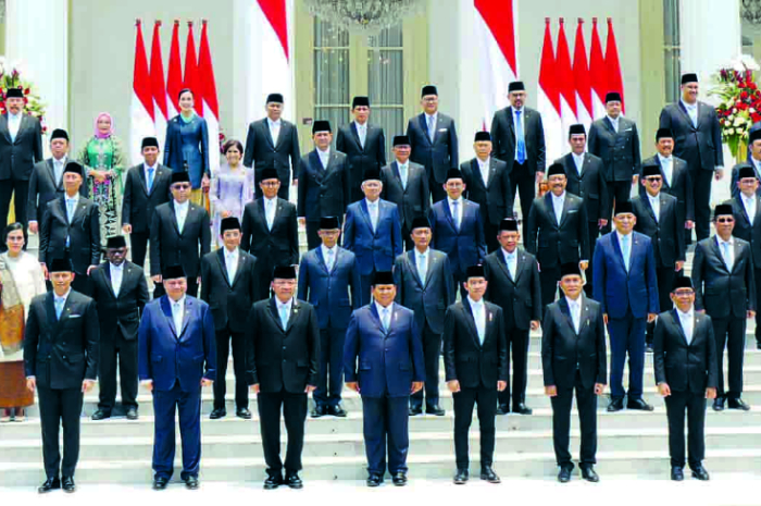 Kabinet Merah Putih di bawah Presiden Prabowo Subianto dan Wakil Presiden Gibran Rakabuming Raka.