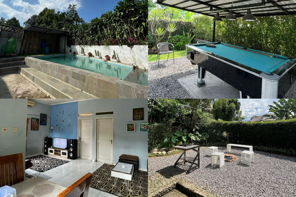 Villa Imah Kuring dengan suasana yang homey banget, fasilitasnya lengkap.