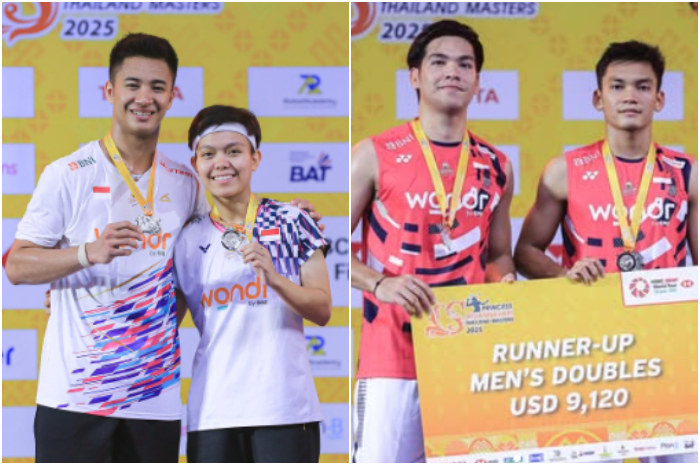 Dejan Ferdinansyah/Siti Fadia Silva Ramadhanti dan  Muhammad Shohibul Fikri/Daniel Marthin meraih runner up Thailand Masters 2025,&nbsp;Minggu (2/2/2025).