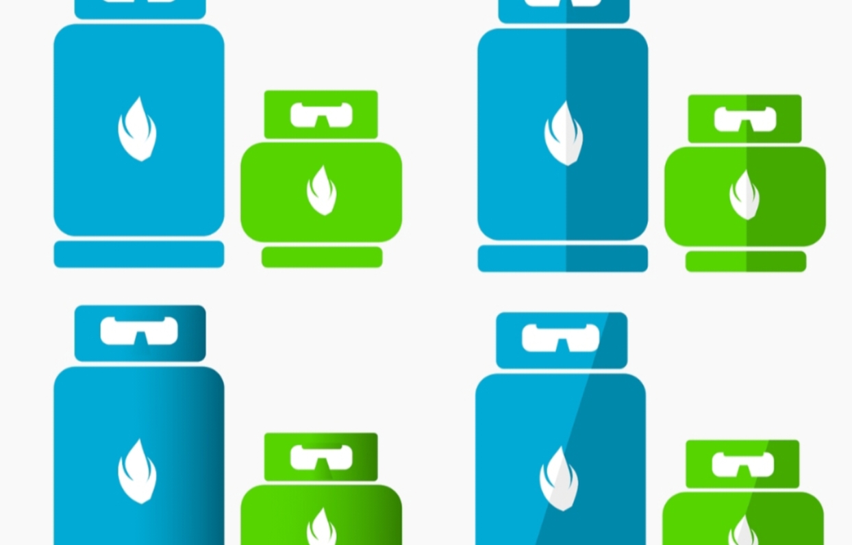 Ilustrasi tabung gas.