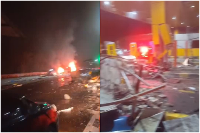 Kecelakaan beruntun terjadi di Gerbang Tol Ciawi Bogor.